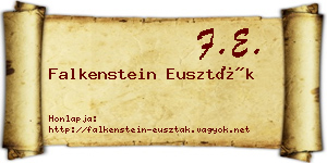 Falkenstein Euszták névjegykártya